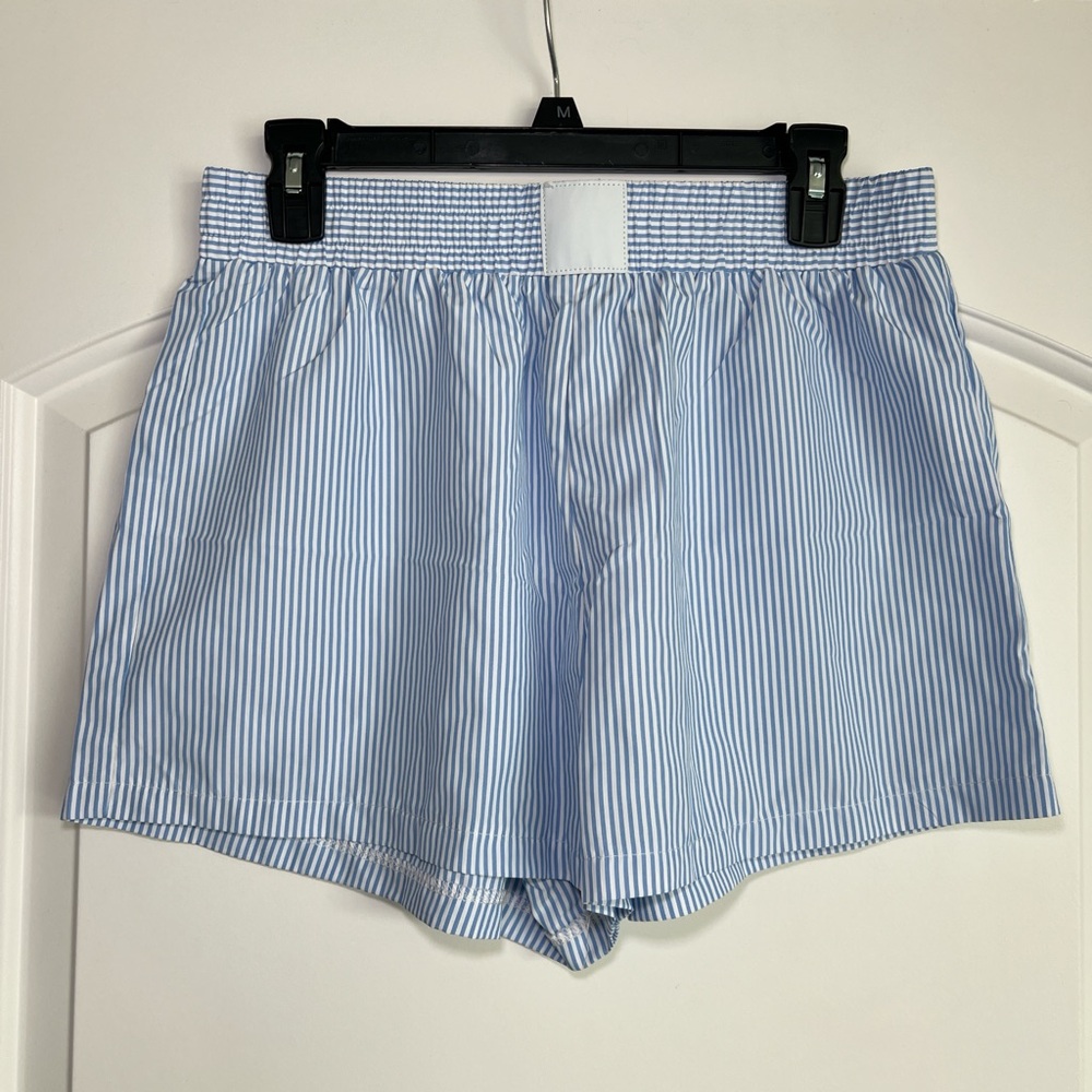 Blue Striped Shorts
